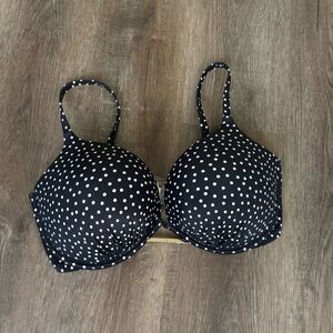Victoria Secret Push-up Black and White Polka Dot Bikini Top